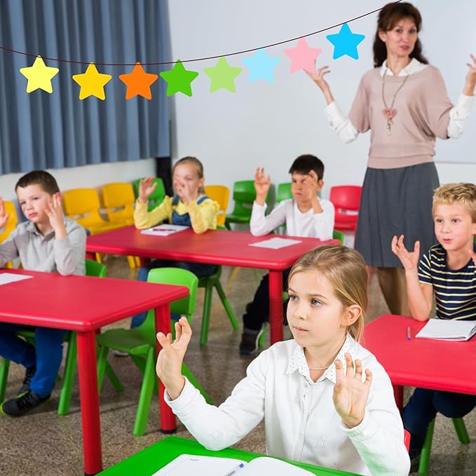 72 Pieces Color Star Cutouts for Bulletin Board, 6 Inches Large Paper Star Stickers Confetti Star Cut Outs for Bulletin Board Classroom Wall Party Decoration Supply (9 Colors)