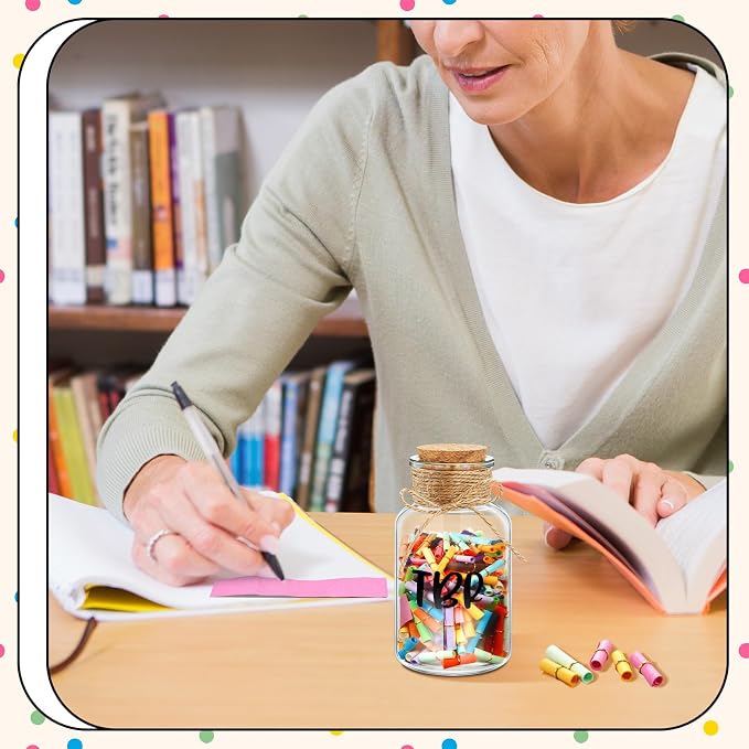 Tbr Jar Gift for Book Lover to Be Read List Jar with 300 Colorful Notes, Bookish Reading Accessories to Choose Your Next Book, Bookworm Gift for Club Members Graduation Teacher Student Reading Present