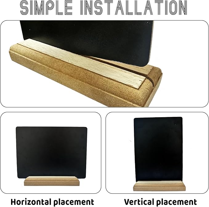 Mini Chalkboard Signs,Small Chalkboard Signs with Stand,Desktop Chalk Board (1 Pack 8x6 in)