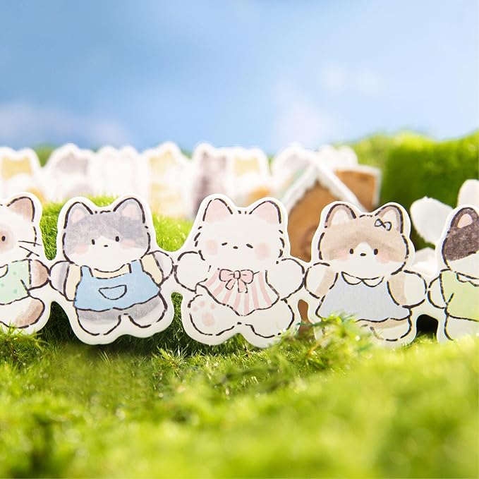 Cute Funny Animal Theme Colorful Bookmarks, 30 PCS (Cat & Dog Business)