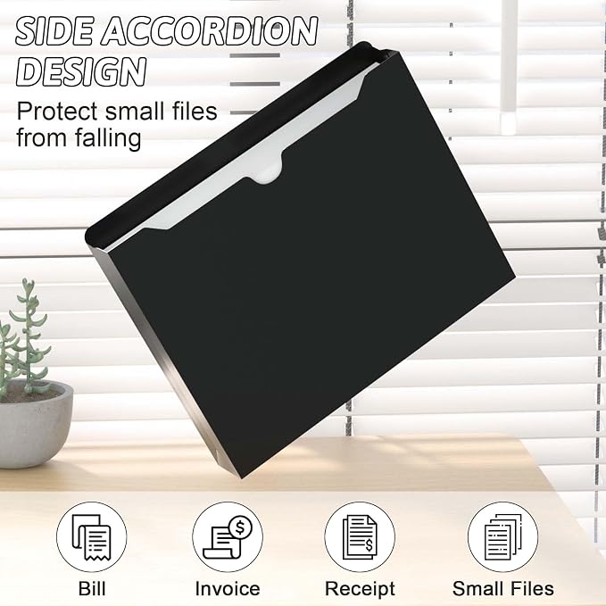 Plastic File Jackets Letter Size,12 Pack Reinforced Manilla File Pocket Folders, Heavy Duty File Folders with Straight Cut Tab,2 Inch Expanding File Folder for Documents,File Pockets