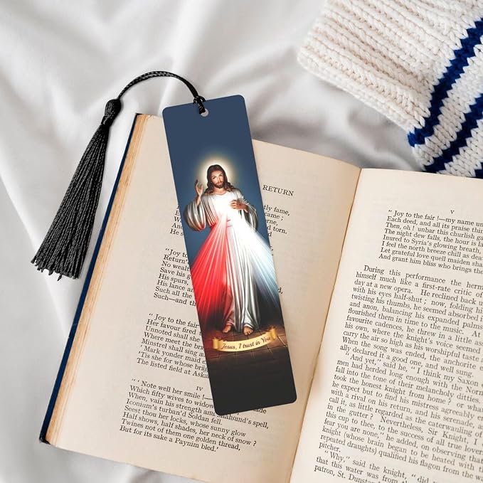 Jesus Bookmark for Book Lover Christian Gifts for Women Men Divine Mercy Bookmark Religious Faith Based Gifts for Mom Grandma Friends