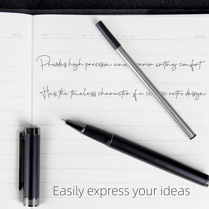 Stunning luxury pen fancy pens nice pens for men pure copper heavy feel Office Executive Pen Professional Smooth Writing Pens for journaling with Gift and 2 Refills(Blue)