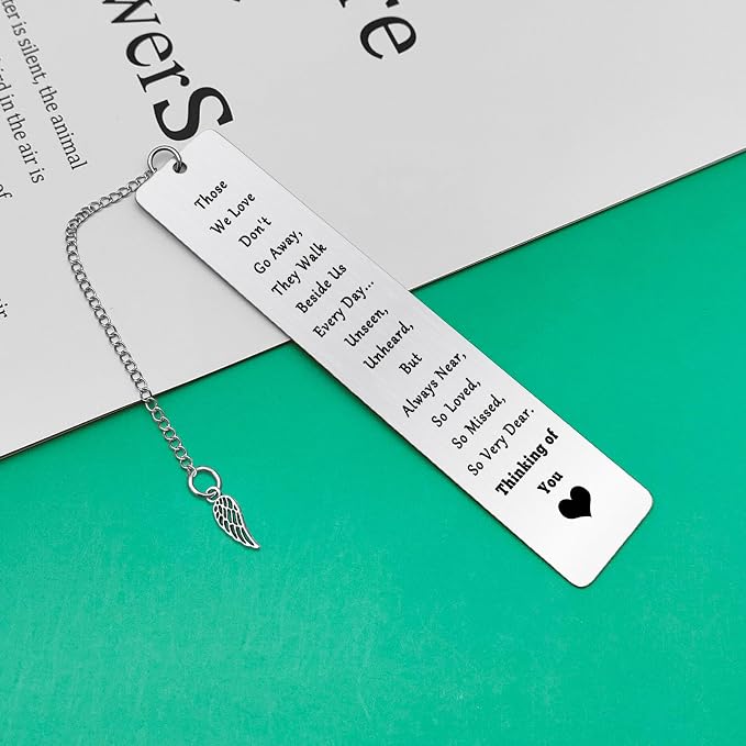 Memorial Gift Bookmark Sympathy Gift for Loss of Dad Mom in Memory of Husband Wife Daughter Grandpa Grandma Remembrance Bereavement Condolence Gift for Friend Sister Coworker Condolence Gifts