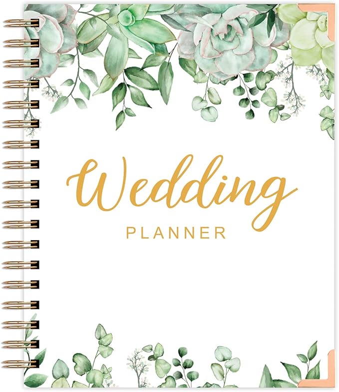 Wedding Planner - Wedding Planner Book and Organizer for the Bride, Wedding Planner Book Unique Engagement Gift for Newly Engaged Couples - Hardcover Bridal Planning Wedding Notebook 11" x 9"