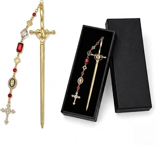 Fantasy Sword Bookmark - Cross Charms Metal Book Mark Aesthetic Page Marker for Reading Lover Women Men Students Teachers Reader Bookish Birthday School World Book Day Graduation Supplies
