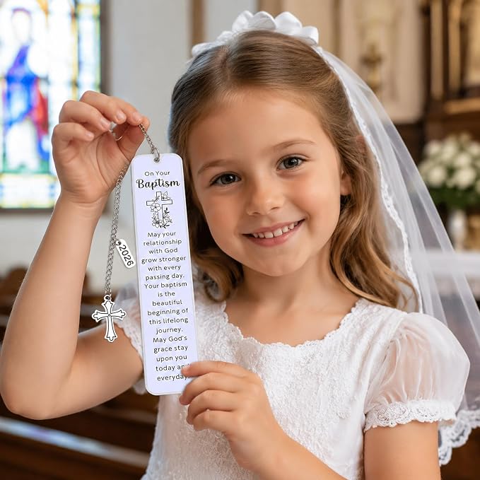 Adult Baptism Gift for Women Men, Catholic Baptism Gifts for Girls Boys, Christening Gifts for Goddaughter Godson Godchild, Bible Bookmarks