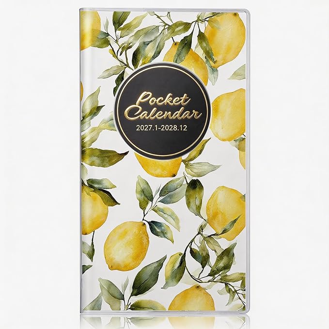 Pocket Calendar 2027-2028 for Purse, Small Pocket Planner 2027-2028 for Purse 3.5×6.5In, 24 Month Organizer from Jan 2027- Dec 2028 Mini Planner with Pvc Cover for Organizing & Planning