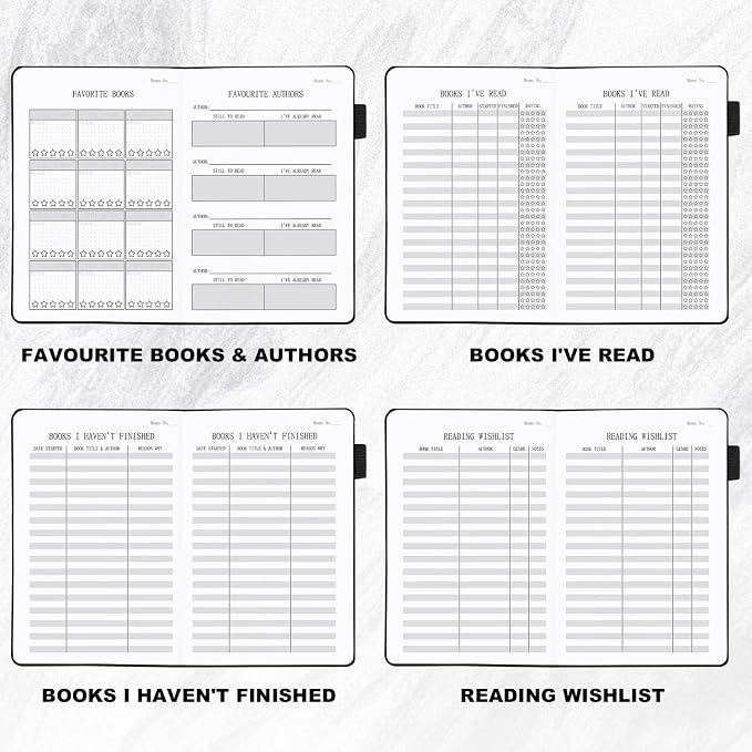 Reading Journal with 104 Book Reviews, Book Journal for Books Lovers & Readers - Review and Track Your Reading Progress, Reading Log Notebook Gift, A5, Purple