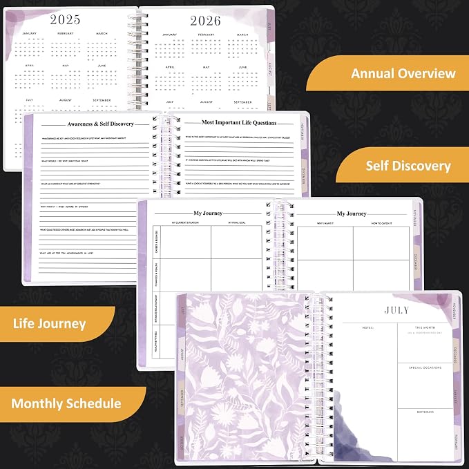 Planner 2026-2027, 18 Months Large Academic Daily Weekly Monthly Organizer | July 2026 - Dec 2027, 8.5x9.8" Size, Page Tabs & Separator Page, Pocket Folder, Bookmark Included, Stickers & Sticky Note Set