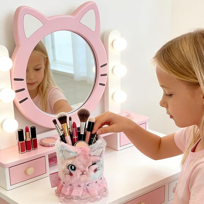 Colored Pen Holder for Desk, Cute Pencil Holder Pen Cup Marker Holder Makeup Brush Holders, Desk Accessories & Workspace Organizers for Home, Office