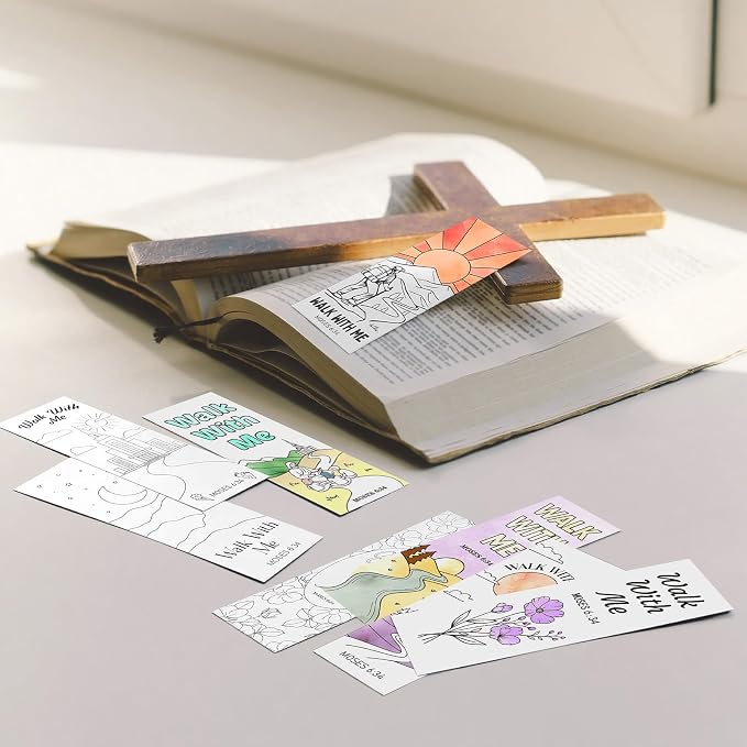 Resurhang 160 Pcs Walk with Me LDS Bookmarks 2026 LDS Youth Theme Gifts for The Church of Jesus Christ, Latter-Day Saints Mormon Church