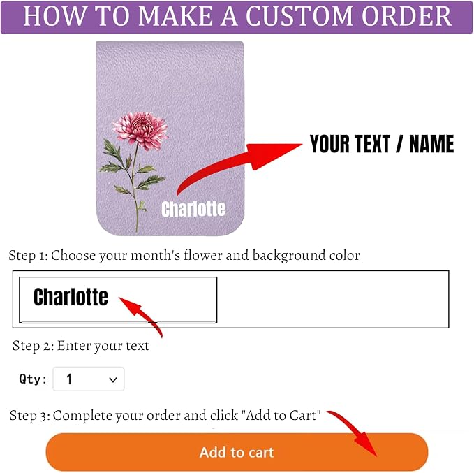 Personalized Magnetic Bookmark with Name, Custom Leather Bookmark for Readers, Customized Bookmark Gifts for Book Lovers, Birthday, Christmas, Women, Book Accessory (Birth Flower)