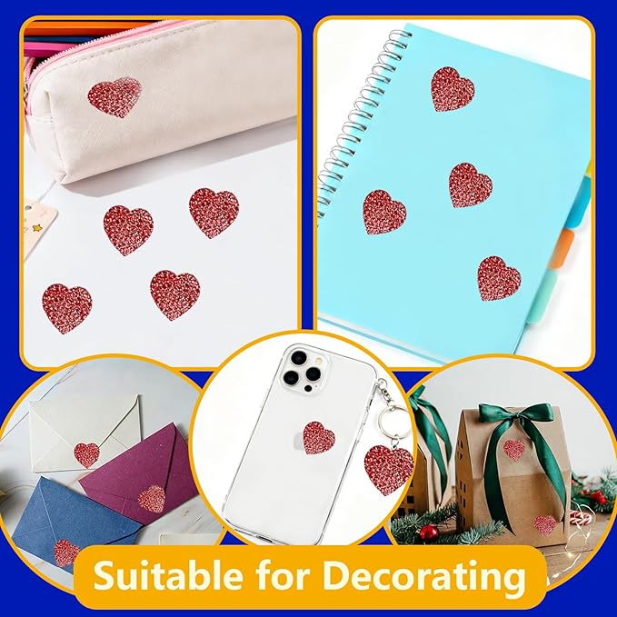 1500 Pcs 1.0Inch Heart Stickers for Kids Reward,Behavior Chart,School Classroom Student Teacher Supplies Gift