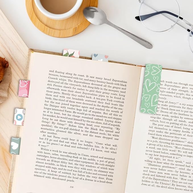 Magnetic Bookmarks for Book Lovers, 10 Love Pattern Designs | Cute Magnet Page Markers, For Students Teachers Adults, Home Office Reading Stationery, Assorted Book Markers