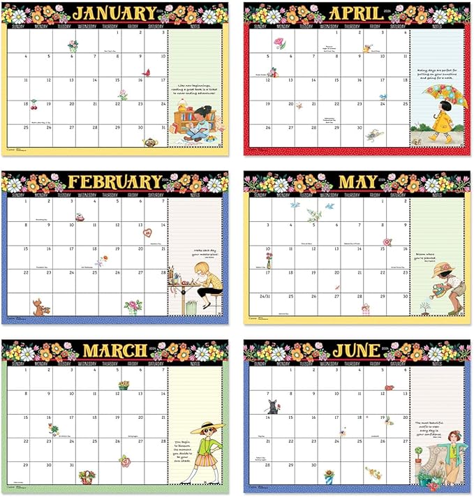 Current 2026-2027 Mary Englebreit Desk Calendar Pad, 11-Inch x 16-1/4-Inch Size, Large 24-Month Bookstore-Quality Calendars for Kitchen & Office