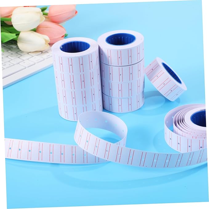 Veemoon 10rolls Self-Adhesive Price Tags Key Labels Tags for Retail Organizing Price Paper Signs Stickers Highly Visible Sticker for Supermarket