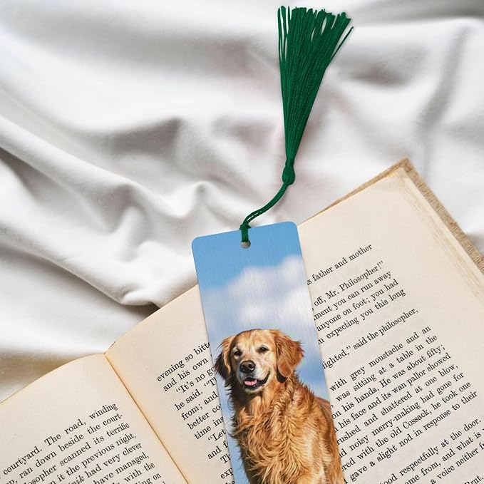 Custom Double-Sided Printed Wooden Bookmarks with 1 Photo & Text, Personalized Design Add Your Own Text/Photo/Logo, Diary Accessories Birthday Presents for Men Women Presents for Book Lovers
