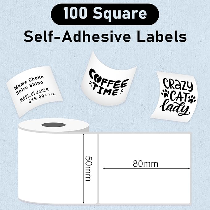 M110 Labels Compatible for M110/ M100/ M220/ N20/ M221/M421/241BT/243BT/, 1.96'' x 3.14'' (50x80mm), 100 Labels/Roll, for Address/Mailing/Barcode/Business/Office