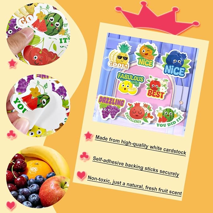120 Pcs Scratch and Sniff Reward Stickers, Scented & Flavored Motivational Incentive Stickers for Teachers Chart School Supplies, Students, Kids, Teens Classroom Behavior Reward, DIY Craft, 12 Designs