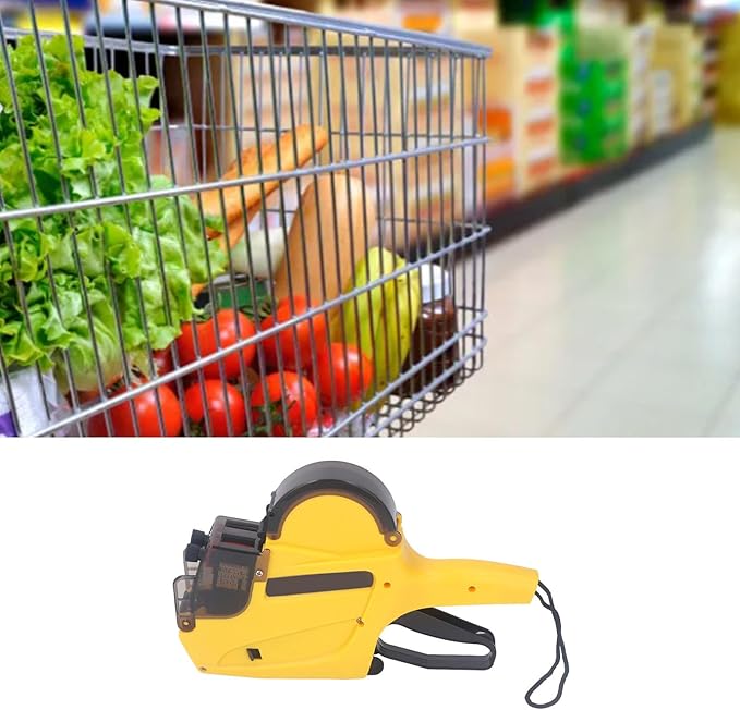 Bewinner Price Gun, Professional 2 Line 10 Digits Price Label Gun, Pricing Tag Gun with 5 Rolls Labels & Ink Cartridge, Price Sticker Gun kit for Office, Retail Shop, Grocery Store