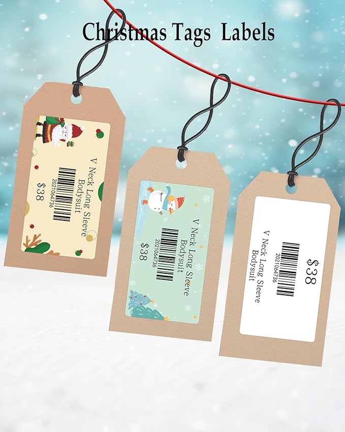 Phomemo M110 Lables, for Phomemo M110/M100/M250/M220/M108/M120 Label Maker with Festival Atmosphere Image, 1.57"*2.95"(40 x 75mm), Self Adhesive Festival Thermal Sticker Labels,3Roll