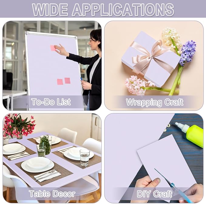 Purple Lavender Bulletin Board Roll Reusable Waterproof Erasable Pastel Purple Non-Woven Fabric Bulletin Board Roll Background Poster for Home School Classroom Decor Wrapping DIY Crafts 15.7" x 20ft