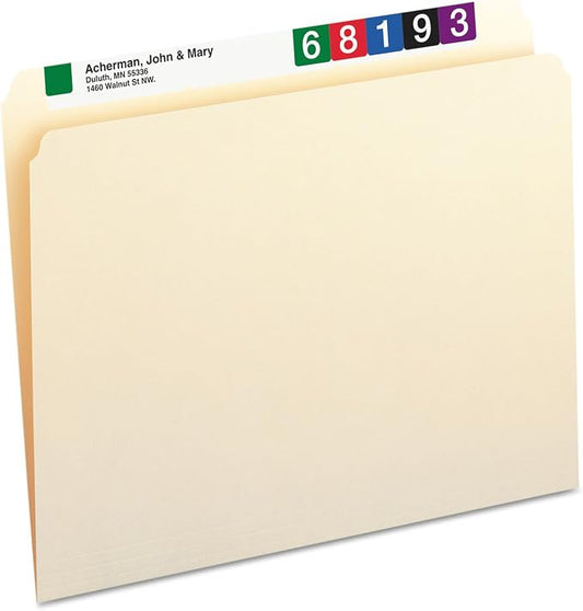Smead File Folder, Straight-Cut Tab, Letter Size, Manila, 100 per Box (10300)