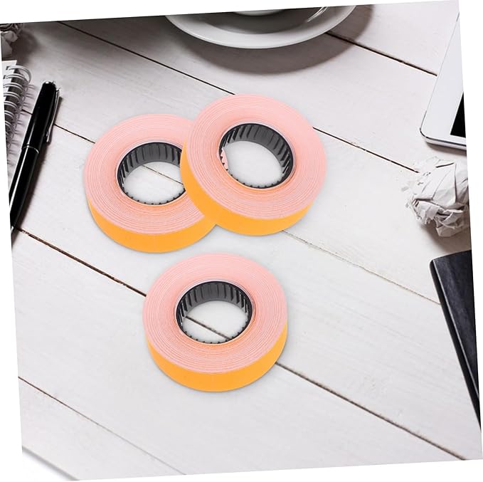 10rolls Price Labels Orange Price Marker Stickers for Retail Tagging Easy to Apply Print Quality Labels Per Roll Multipurpose Labeller Accessories