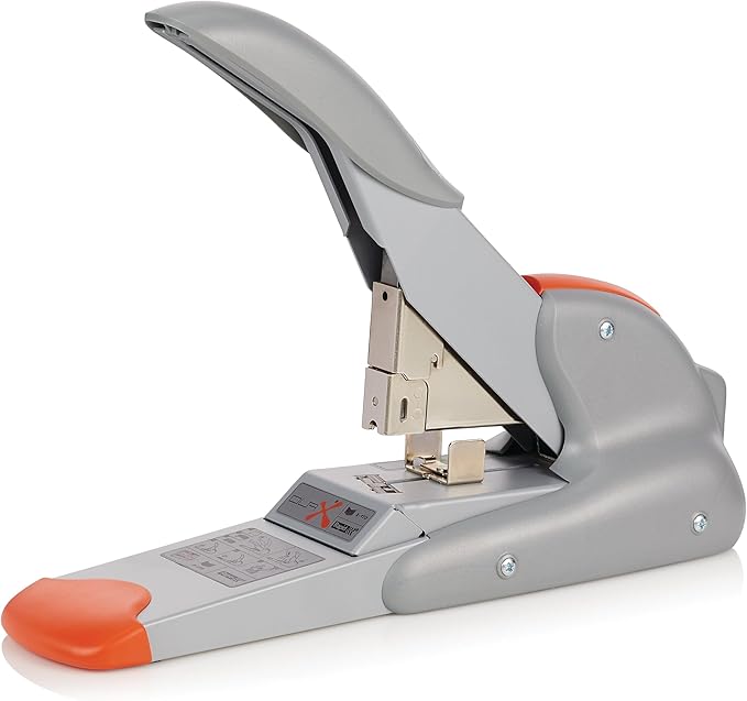 Rapid 21698301 DUAX Heavy Duty with Staples, Stapler, Flat Clinch, Dual Technology, Silver/Orange, 170 Sheet Capacity