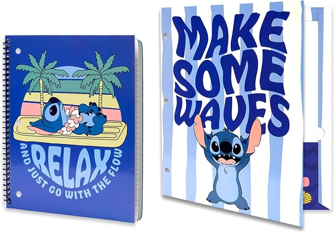 Lilo & Stitch School Supplies Set - Bundle with Disney Stitch Classroom Folder, Notebook, Pencils, Tattoos, and More | Stitch Back to School Supplies