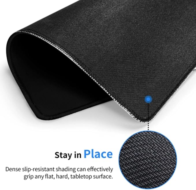 Voltique Mouse Pad Small Desk Mat, Black cat Computer Mousepad with Stitched Edges Non-Slip, Keyboard Mouse Pad for Desktop Office Desk Accessories