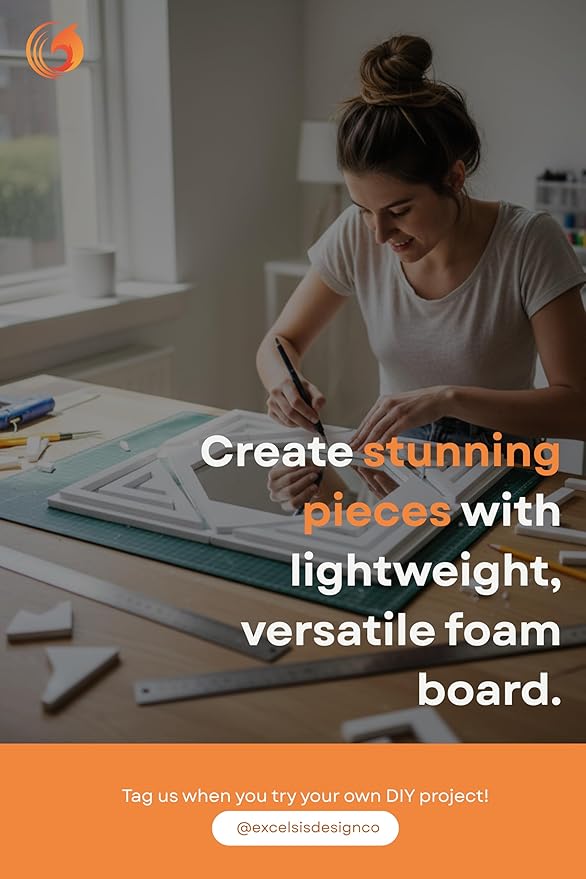 White Foam Board 11 x 14 – 10 Pack, 1/8" (3mm) Thick Foam Core Poster Board Sheets for Art, Crafts, Vision Board, School Projects, Presentations & Signs