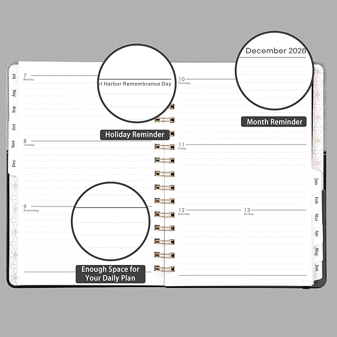 2026-2027 Planner - Weekly Monthly Calerndar Planner 2026-2027, July 2026-June 2027, Academic Agenda with Elastic Closure, Inner Pocket, 6.4'' x 8.5''