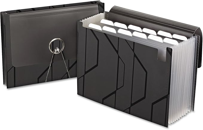 Pendaflex Sliding Cover Expanding File, 13 pockets, Letter Size, Black (2327)