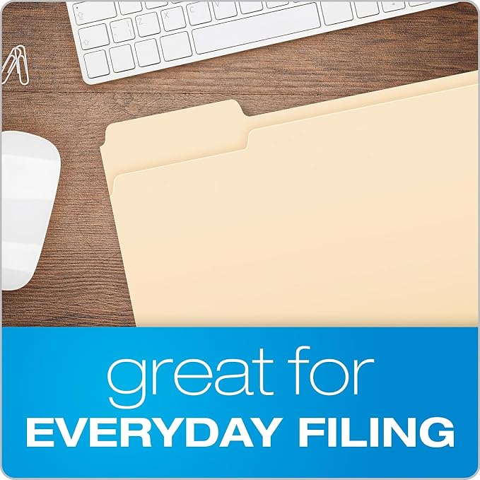 Pendaflex Interior File Folders, 1/3 Cut, Top Tab, Letter, Manila 100 Per Box, (4210 1/3)