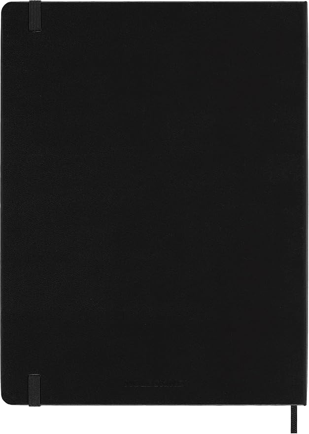 Moleskine Classic 18 Month 2025-2026 Weekly Planner, Hard Cover, XL (7.5" x 10"), Black, 208 pages