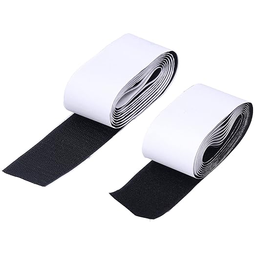 Hook and Loop Tape, Nylon Mounting Tap for Guitar Effect Pedal Board, 5cm x 2meters, Adhesive Backing (Hairy + Sloped)