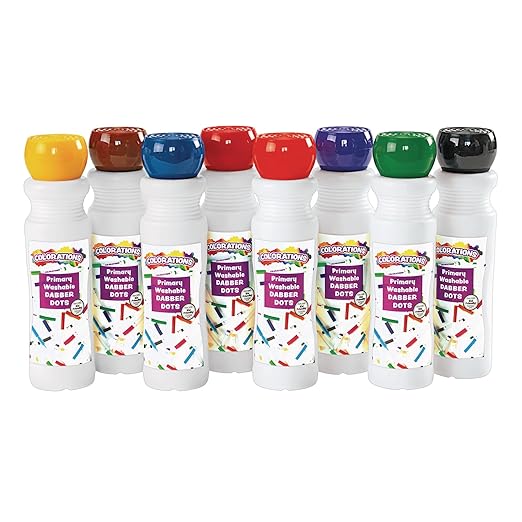 8 Dot Markers, Dab Markers, Dot Markers, Dabber, Washable, Non Toxic, Art, Craft, Art Supplies, Coloring, Drawing, Preschool, Kids, Toddlers, Bingo Daubers, Dotters, Prime Color Markers for Kids, Home