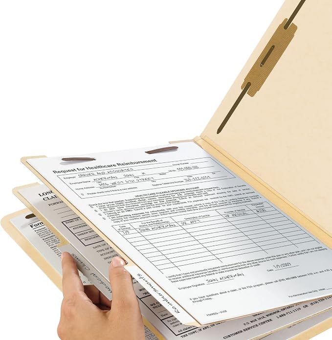 Smead Classification File Folder, 2" Expansion, 2/5-Cut Tab, Letter Size, 10 per Box (2 Dividers, Manila)
