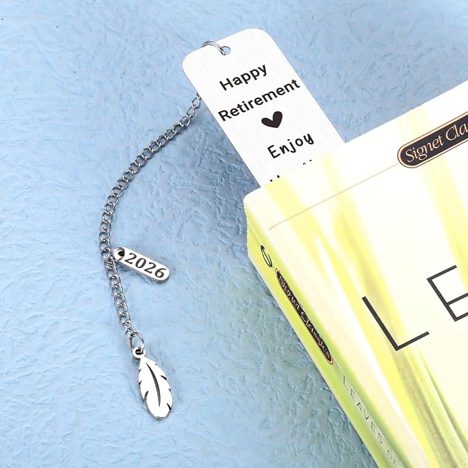 Retirement Gifts for Women Men 2026, Happy Retirement Enjoy The Next Chapter Bookmark, Farewell Present for Coworkers, Coworker Leaving Gift for Women Teachers