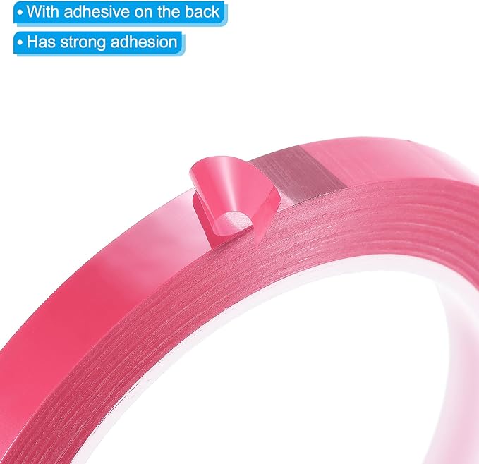 PATIKIL 3/8" Whiteboard Tape, 6 Pack Thin Dry Erase Tape for Graphic Chart Marking DIY Art, Pink