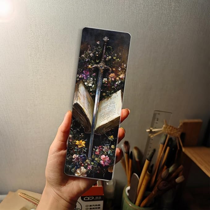Gothic Dark Academia Bookmarks for Women - 20 Pcs Vintage Books Flowers Cottagecore Paper Bookmark for Novel Lovers, Retro Dark Romance Aesthetic Black Cat Skull Decorations Gift for Book Lovers