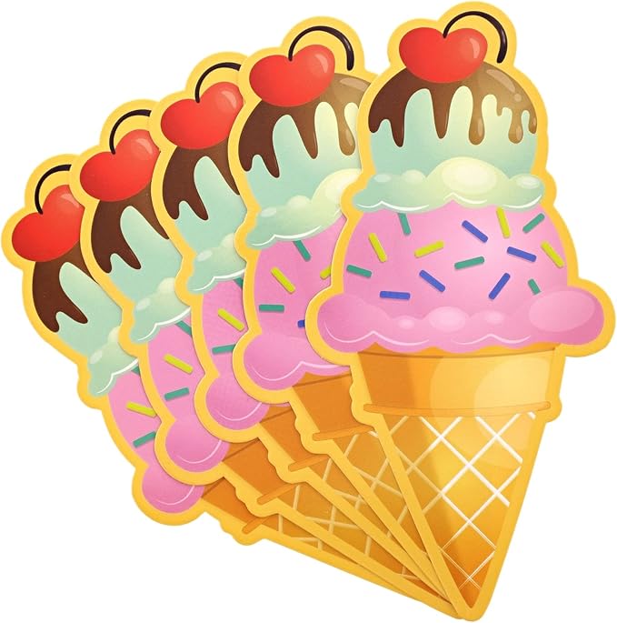 Bright Creations Ice Cream Bookmarks - Vibrant Themed Designs & Fun Book Marks for Popsicle Party Favors & Birthday Bookmarks - Classroom Rewards & Kids Book Marks - 120 Count, 6 in