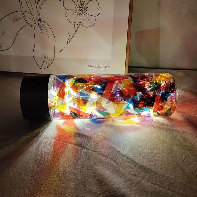DIY Sensory Bottle Light and Shadow for Kid – Calming Bottles with Color Change, Montessori Educational Kindergarten Crafts DIY Equipment Sensory Room Equipment