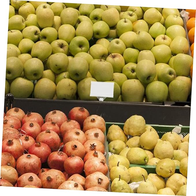 ULTECHNOVO 80pcs Plastic Label Holders for Shelves Hook-style Price Tags for Supermarkets Retail Stores Easy Attach Remove Plastic for Daily Use