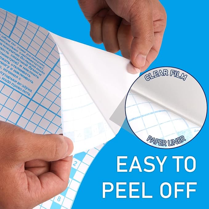 Chell Clear Contact Paper Roll for Books, 17.5 in x 30 ft Clear Self Adhesive Book Cover Paper Protector