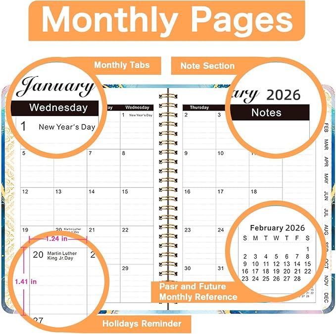 Fuck it Planner Calendar 2026-2027 - A5 6.2*8.5" Weekly Monthly Swear Notebook for Goals Productivity, Fucking Sweary Daily Agendas Organizer Get Shit Done Journal, Funny Gifts for Tired Women, Pink