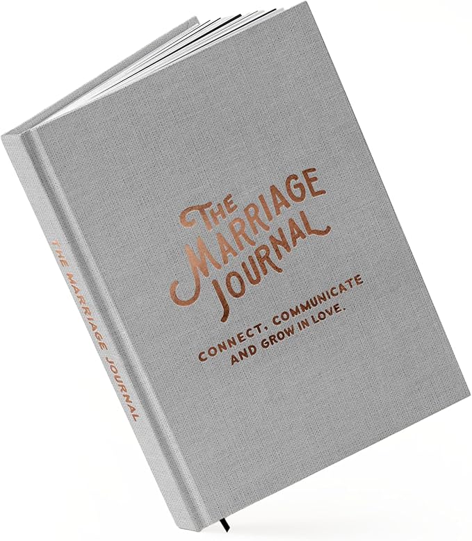 The Marriage Journal - Couples Journal with 52-Week Devotionals & Guided Prompts to Strengthen Communication, Emotional Intimacy & Faith - Gift for Engaged & Married Couples