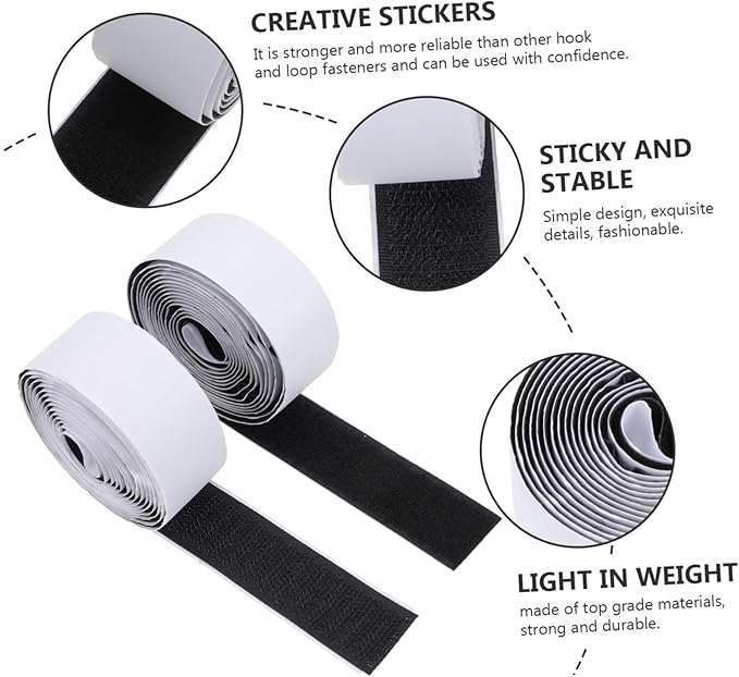 ibasenice 2pcs Guitar Effector Tape Adhesive Grip Tape Strong Fastener for Pedal Board Guitar Supplies